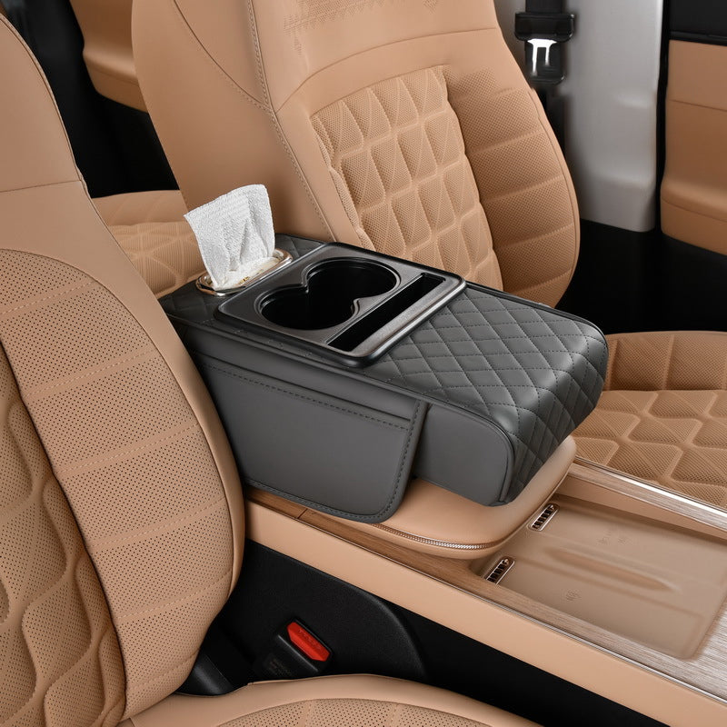 4-In-1 Car Heightened Central Armrest Tissue Box