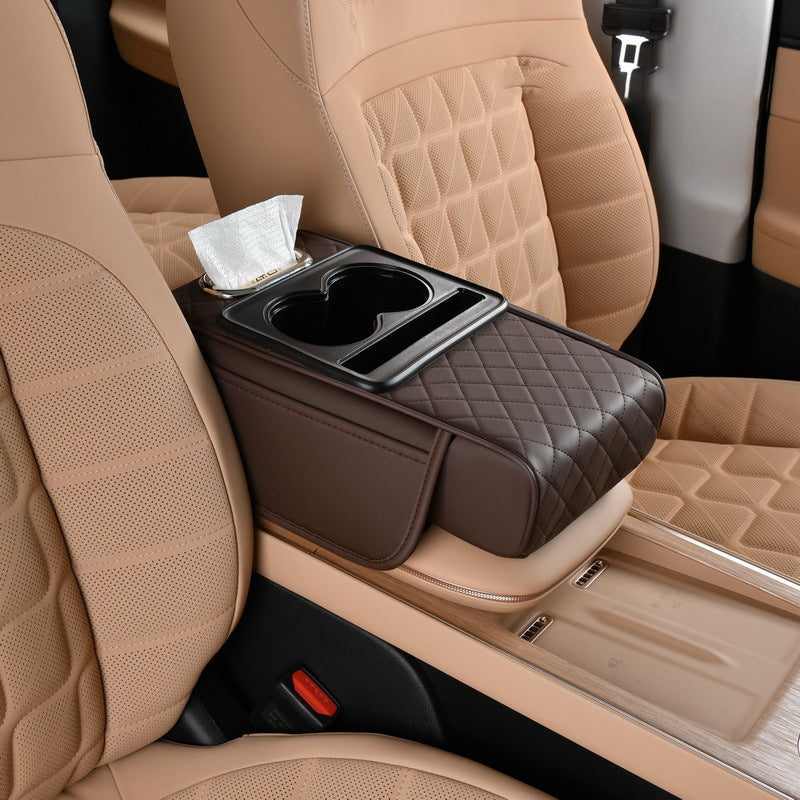 4-In-1 Car Heightened Central Armrest Tissue Box