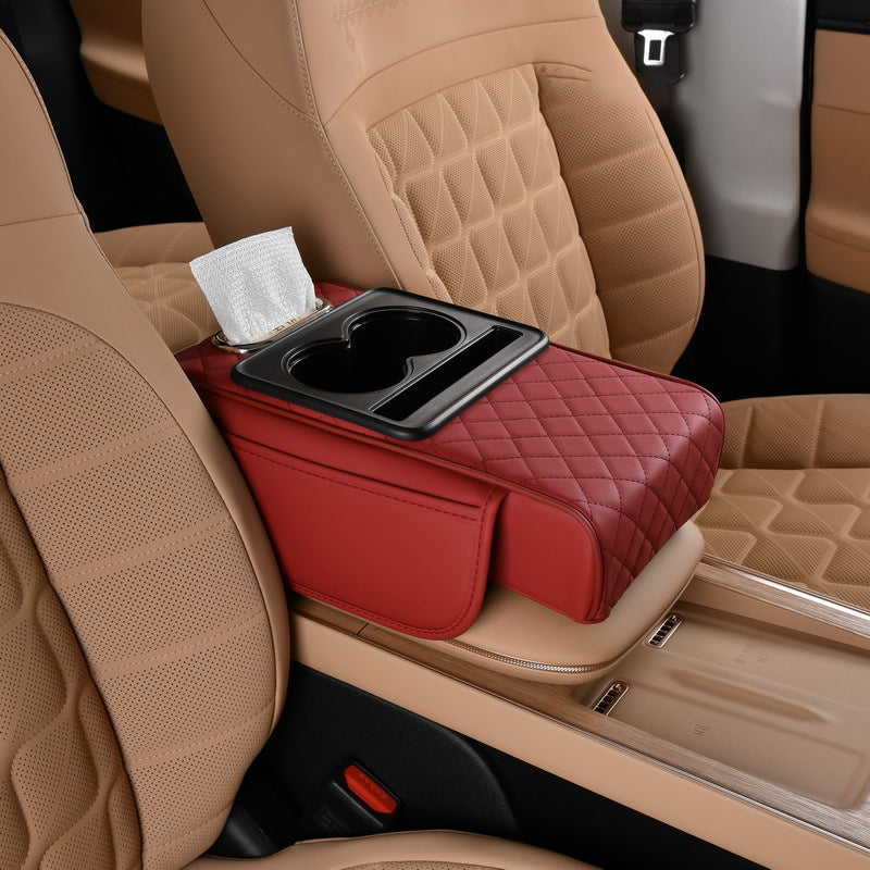 4-In-1 Car Heightened Central Armrest Tissue Box