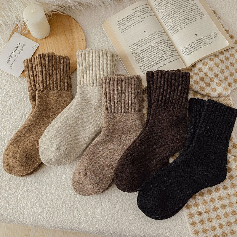 🧦 Värmande Ullstrumpor i Mellanhöjd