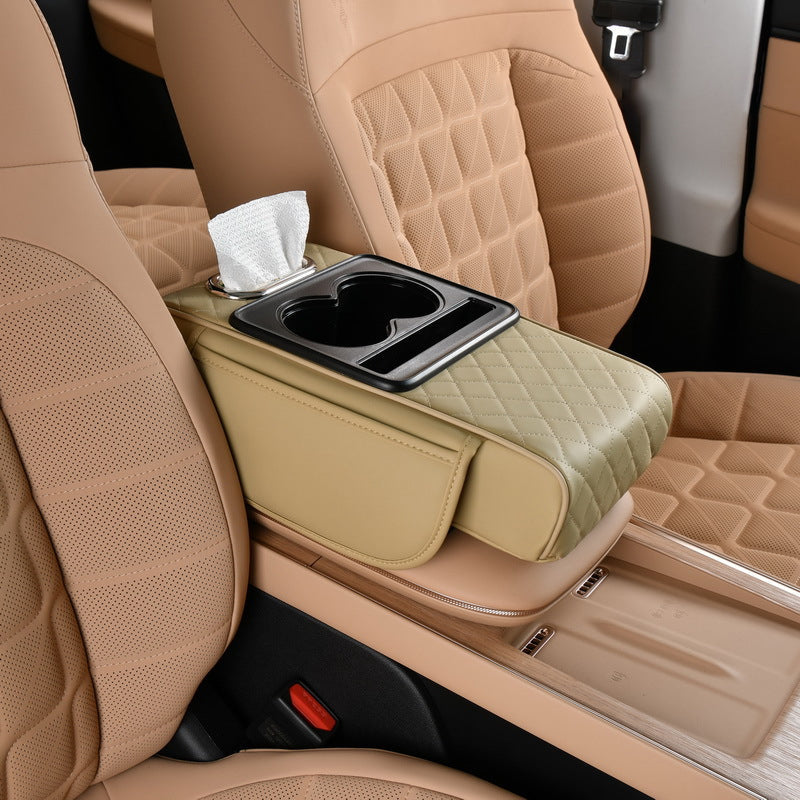 4-In-1 Car Heightened Central Armrest Tissue Box