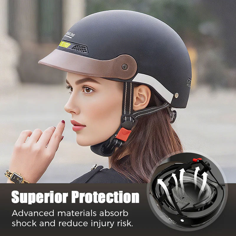 🛡️Breathable, lightweight, crash-proof motorcycle helmet