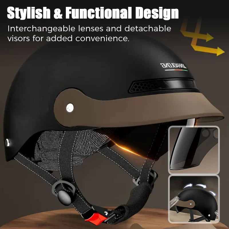 🛡️Breathable, lightweight, crash-proof motorcycle helmet