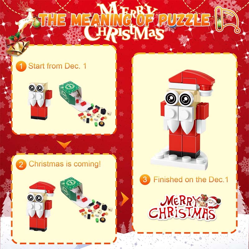 Christmas DIY assembly building block blind box