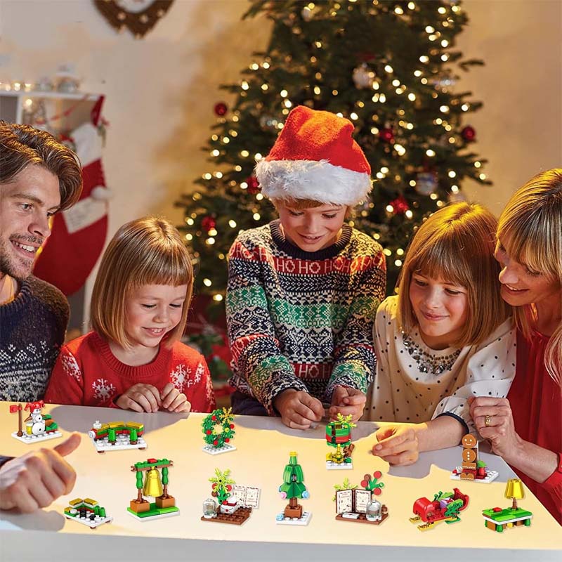 Christmas DIY assembly building block blind box