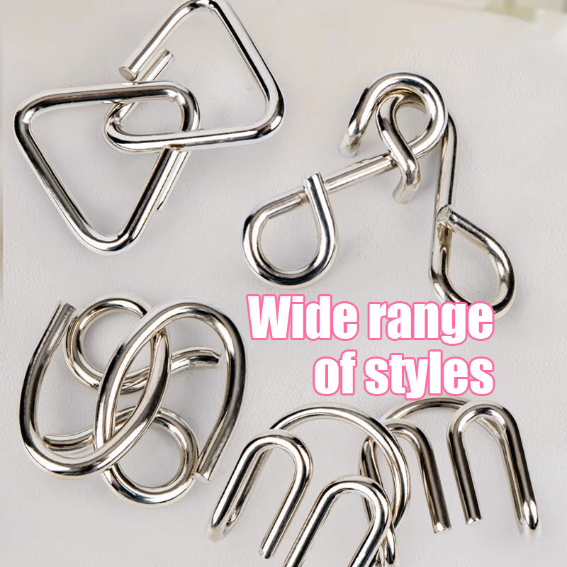 👨Metal Brain teaser Puzzles Ring Educational Toys