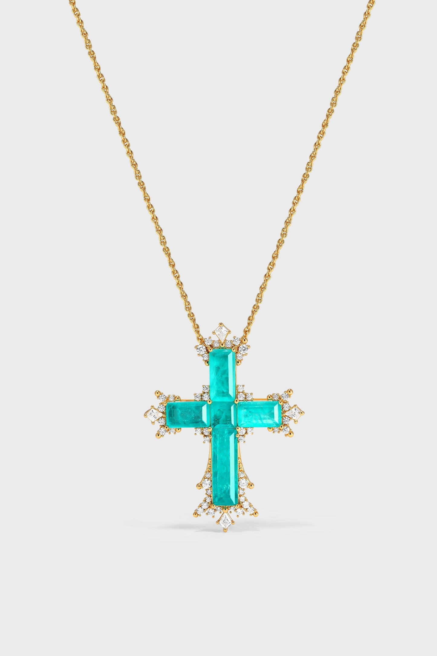 Zirconia cross necklac