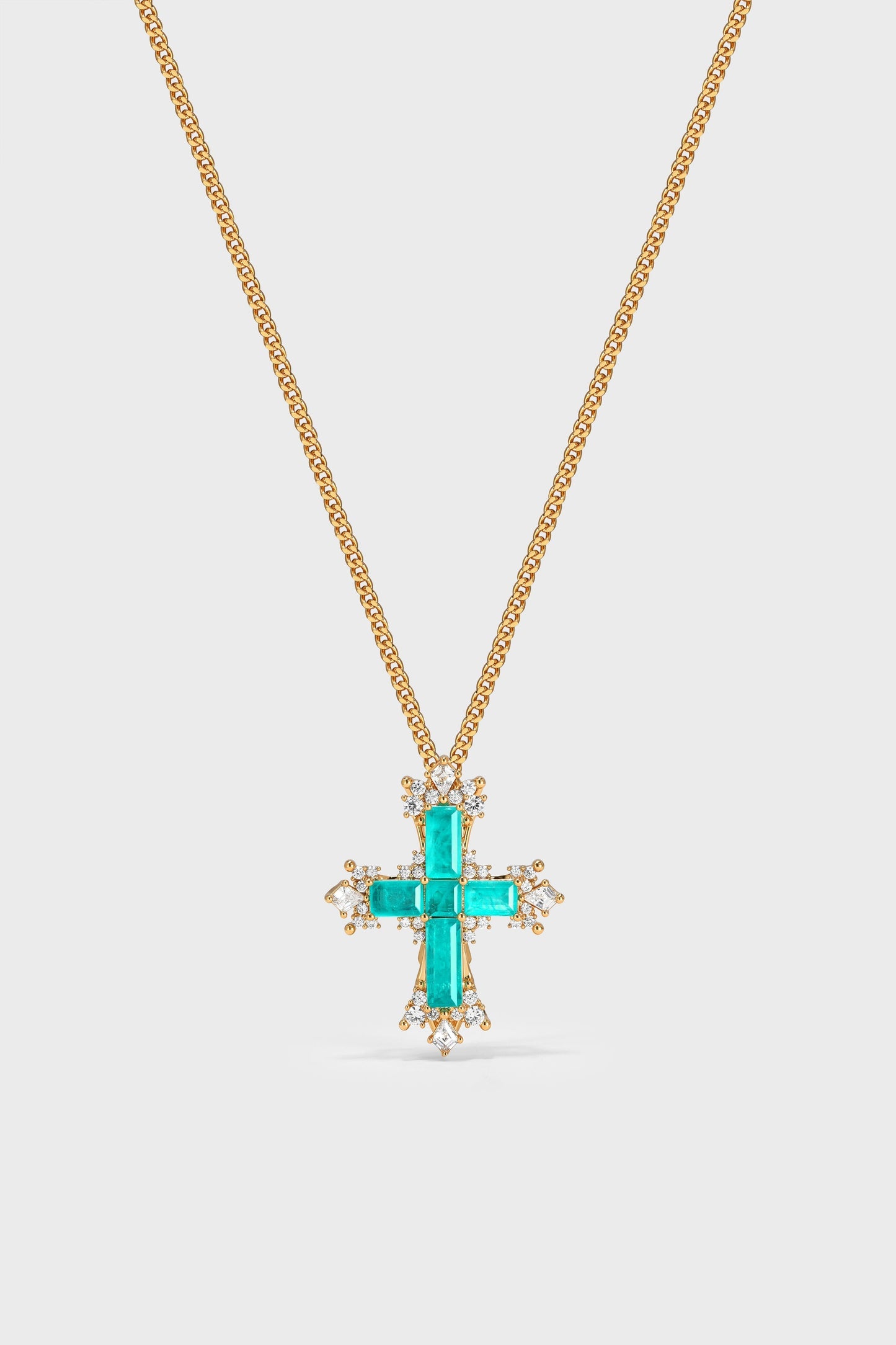 Zirconia cross necklac