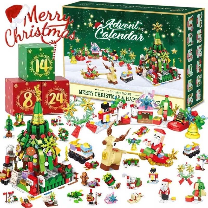 Christmas DIY assembly building block blind box