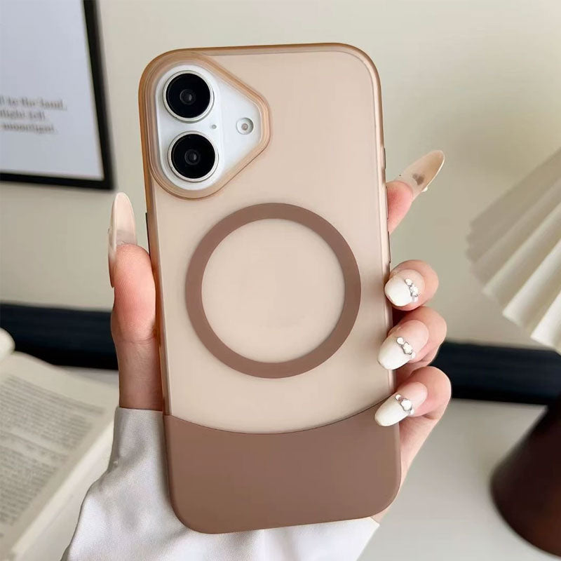 Creative Frosted Contrast Stitching Case