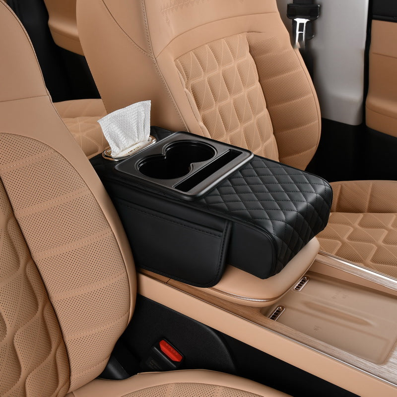 4-In-1 Car Heightened Central Armrest Tissue Box