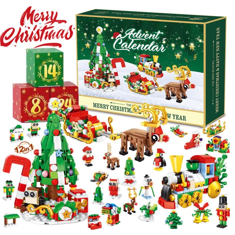 Christmas DIY assembly building block blind box