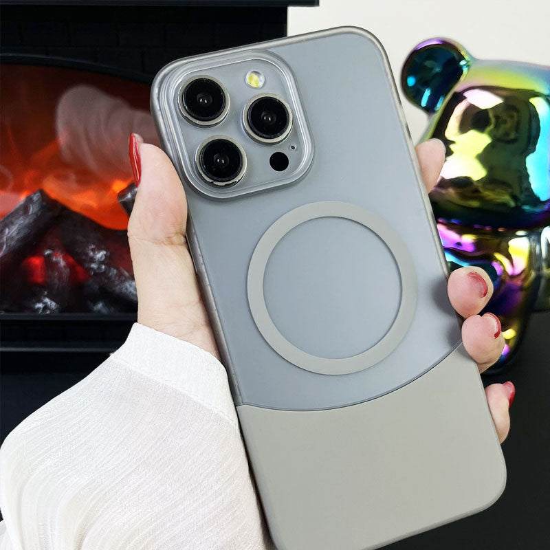 Creative Frosted Contrast Stitching Case