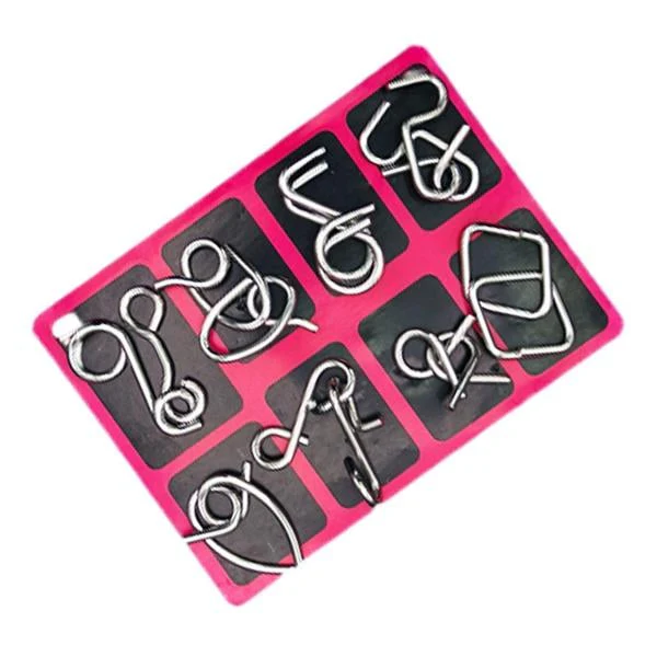 👨Metal Brain teaser Puzzles Ring Educational Toys