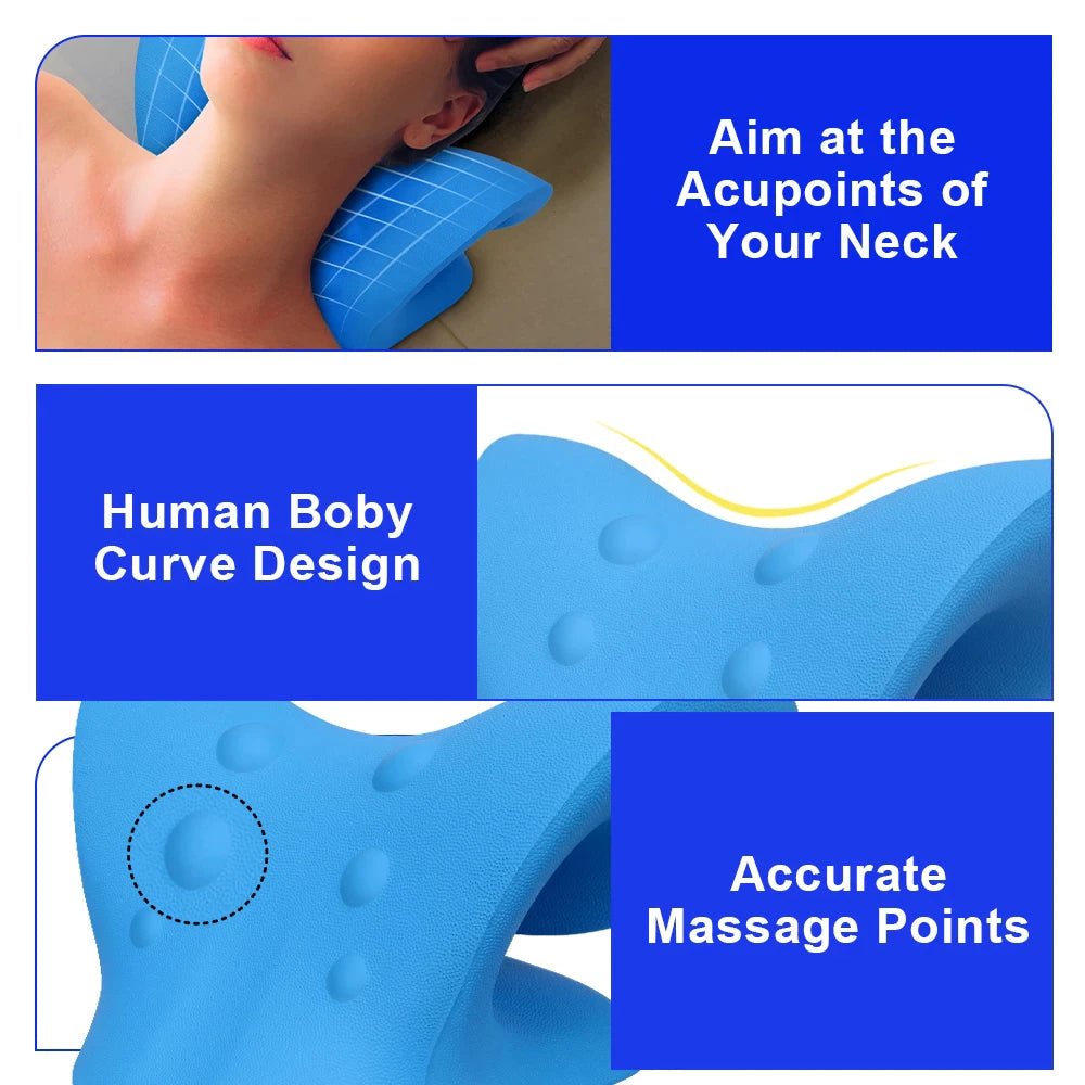 Pain Free Neck Relaxer-C-shaped cervical massage pillow