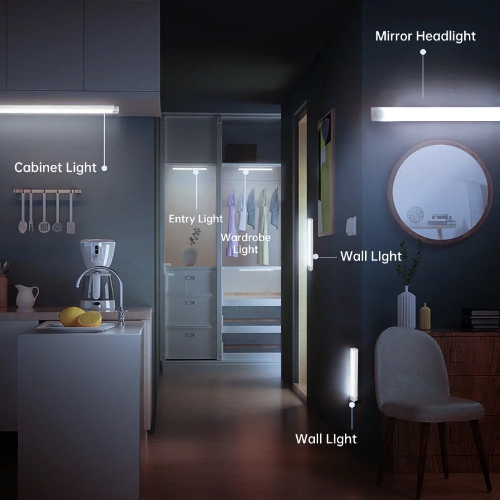 Cordless and impact-free! Magnetic induction LED light, attach where you need i