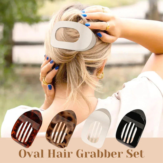 Oval hair grip set (4 pcs)