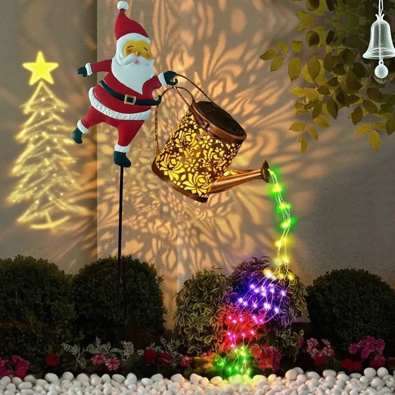 ⏰Solcellslampa för trädgården i form av jultomten🎅🎄