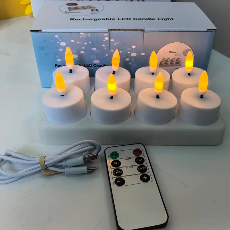 🕯️Uppladdningsbara LED-värmeljus (flameless) – Skapa levande stämning – utan brandris