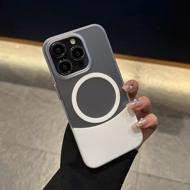 Creative Frosted Contrast Stitching Case
