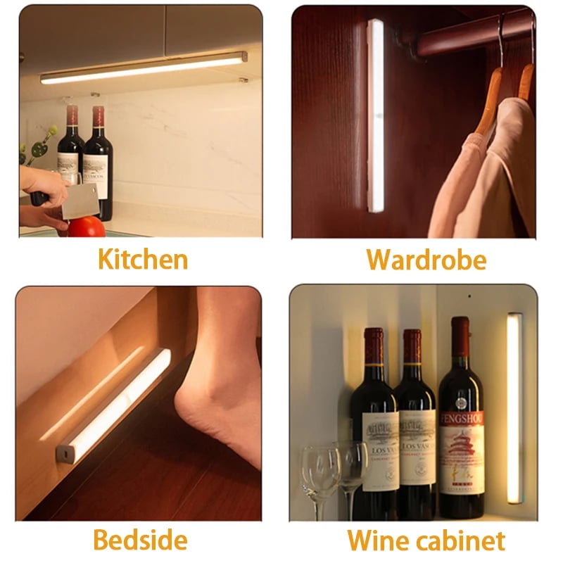 Cordless and impact-free! Magnetic induction LED light, attach where you need i