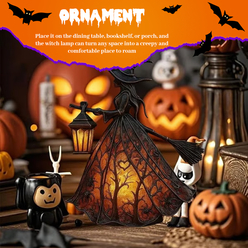 🕯 Gotisk glöd för spökliga nätter🌙Halloween Häxlampa