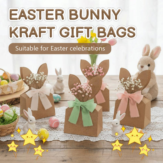 🐰 Påskhare-presentpåsar i kraftpappe