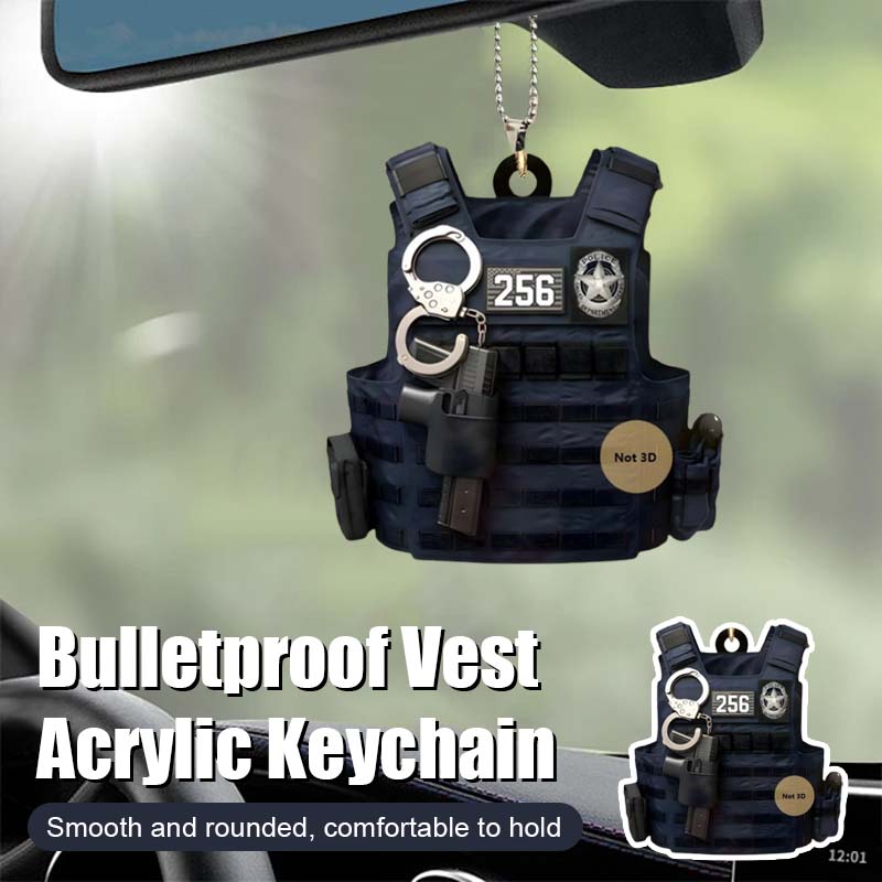 Bulletproof Vest Acrylic Keychain