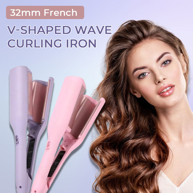 32 mm curling iron with French V-shaped wave