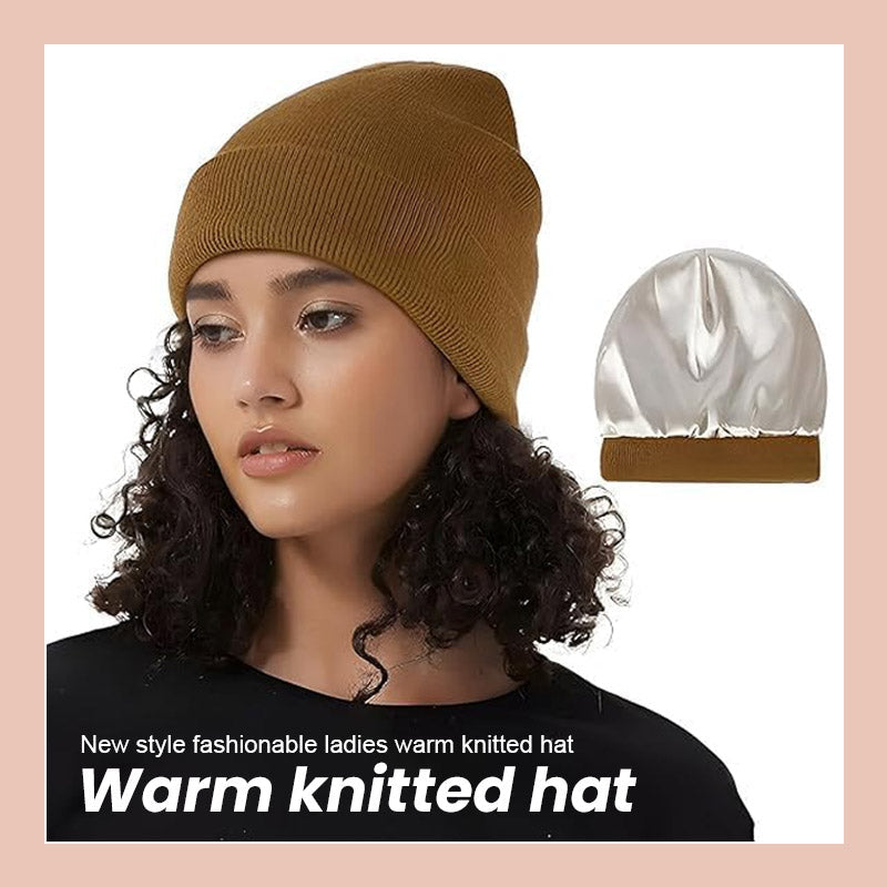 👒Ny modedam varm stickad möss💖
