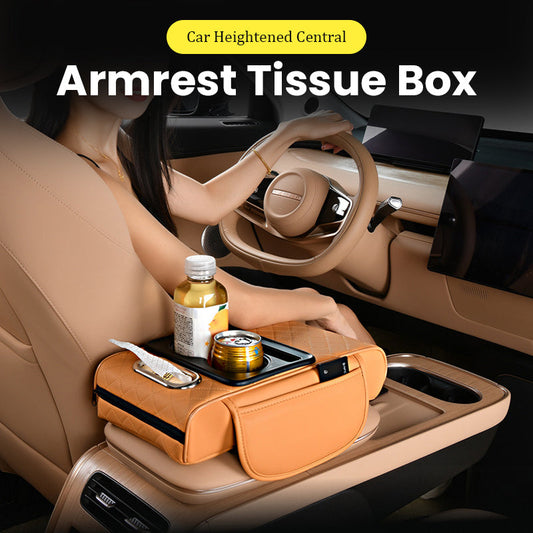 4-In-1 Car Heightened Central Armrest Tissue Box
