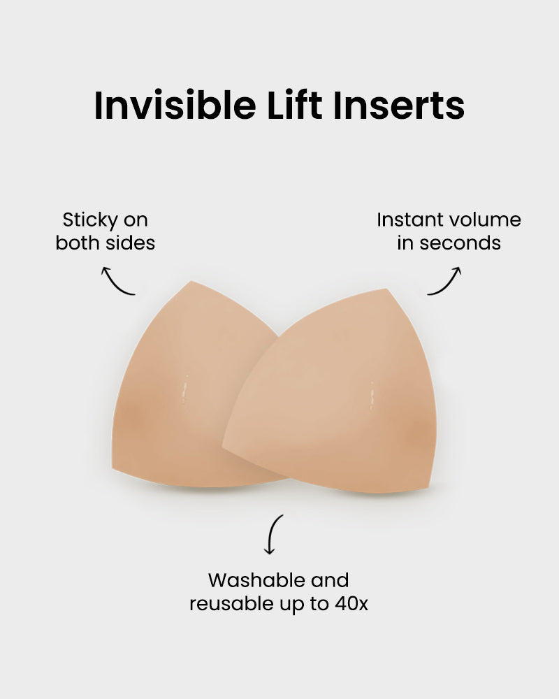 🔥Flash Sale🔥Invisible Lift Inserts | Double-Sided Tape Bra Lifters for an Instant Lif