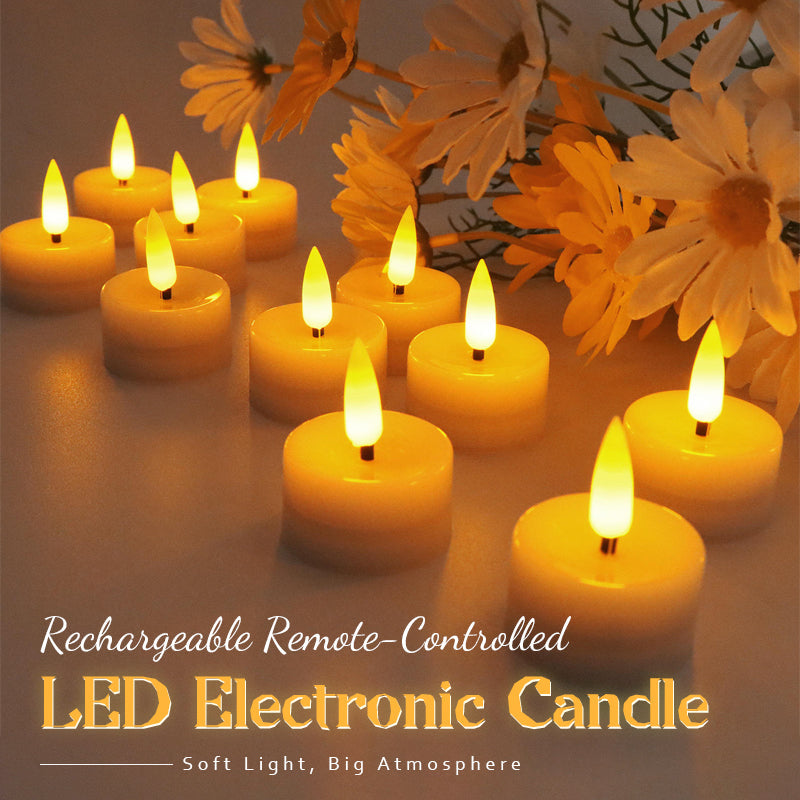 🕯️Uppladdningsbara LED-värmeljus (flameless) – Skapa levande stämning – utan brandris