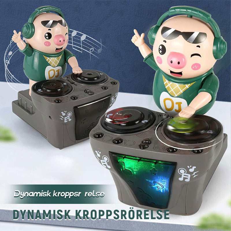 🎧🐷DJ-trendiga gris – musikleksak med svängig discorytm🎶