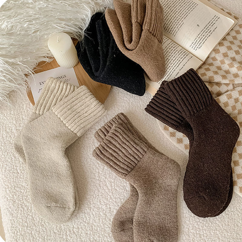 🧦 Värmande Ullstrumpor i Mellanhöjd