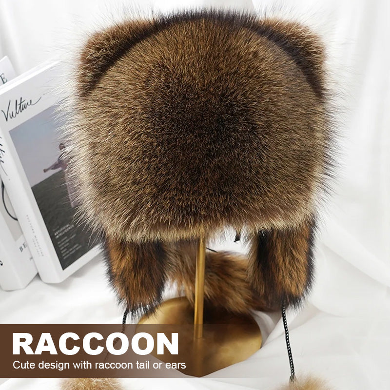 💥 50 % Black Friday! Lyxig faux-pälsmössa (tvättsvans) 🦌 | Vinter & outdoor ❄️