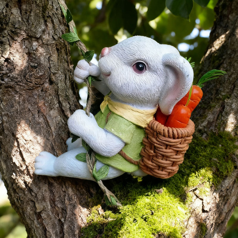 🐰🌿 Söt Kanin Klätterträd Dekor