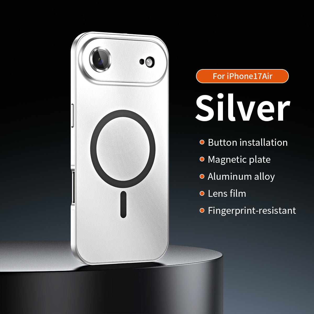 ✨iPhone  17-12🔥Magnetiskt skal i aluminiumram för iPhone