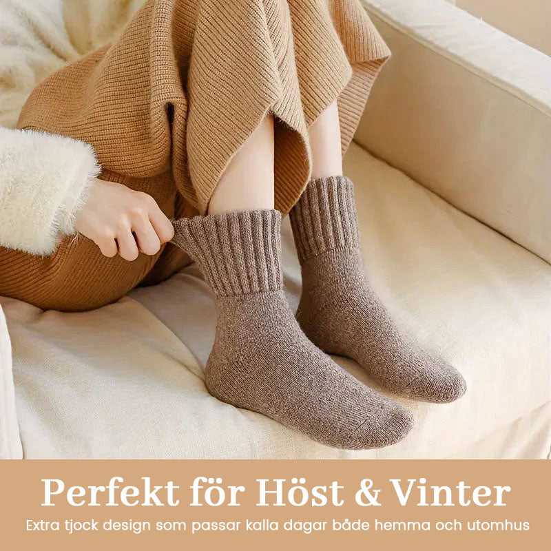 🧦 Värmande Ullstrumpor i Mellanhöjd