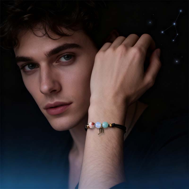 🌌 Kosmisk Kalibrator ✨ | Stjärntecken Armband 12 Konstellationer 🌙 | Handgjort & Magnetiskt Optimerat 🛡️