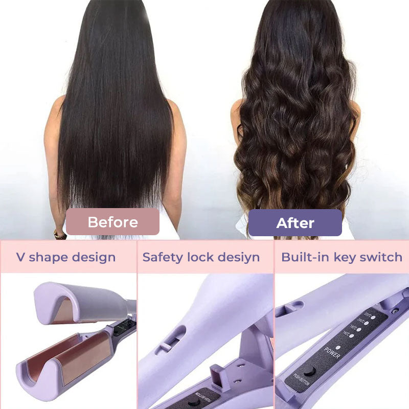 32 mm curling iron with French V-shaped wave