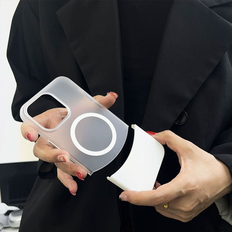 Creative Frosted Contrast Stitching Case