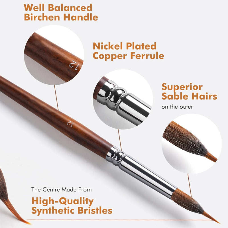Fuumuui Professional Sable Extended Points Pinsel
