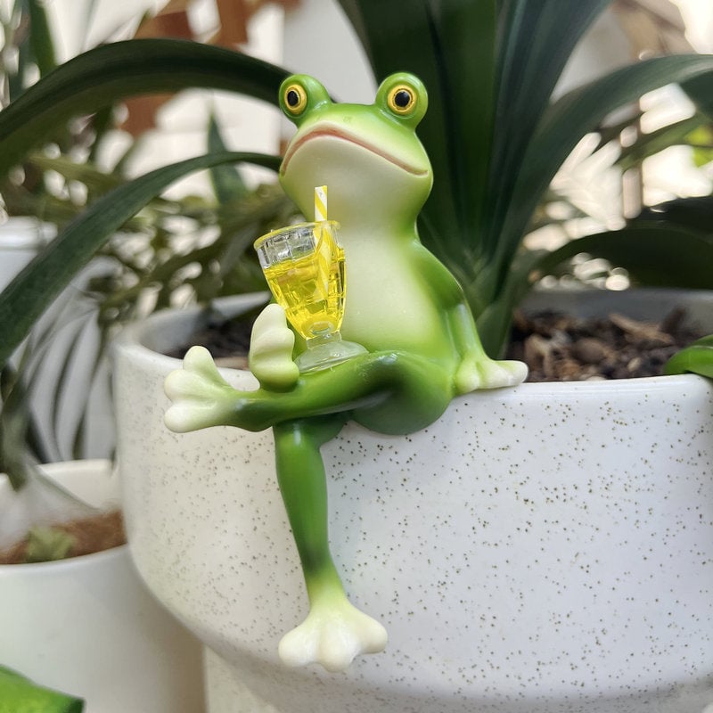 Kletternde Froschdekorationen/Climbing frog decorations
