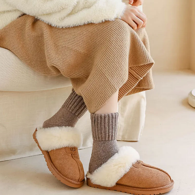 🧦 Värmande Ullstrumpor i Mellanhöjd