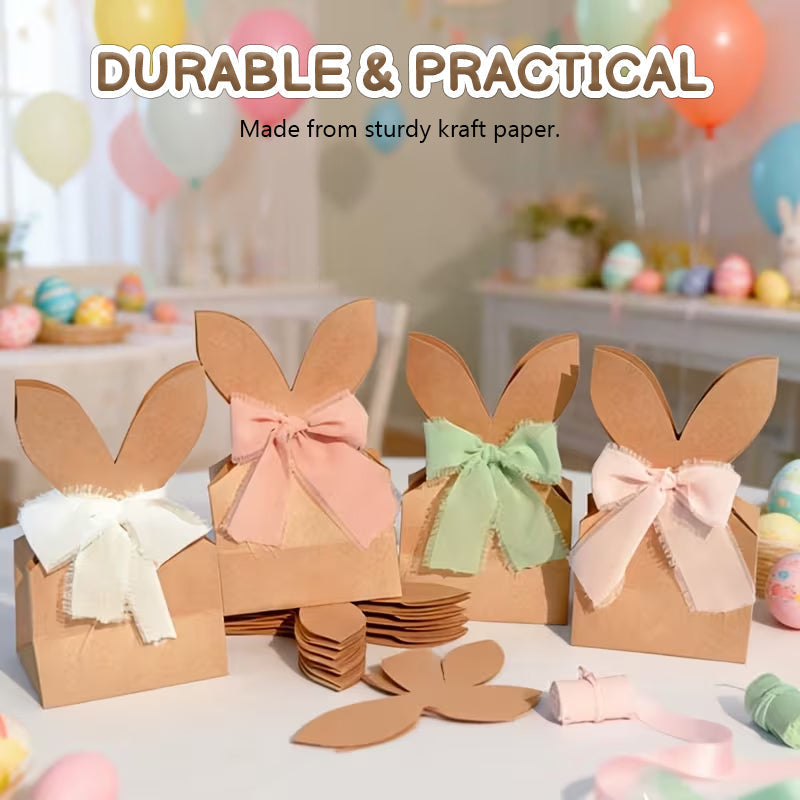 🐰 Påskhare-presentpåsar i kraftpappe