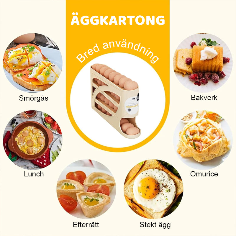 Äggförvaringslåda med rullfunktion 🥚