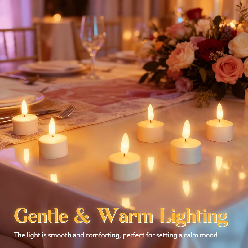 🕯️Uppladdningsbara LED-värmeljus (flameless) – Skapa levande stämning – utan brandris