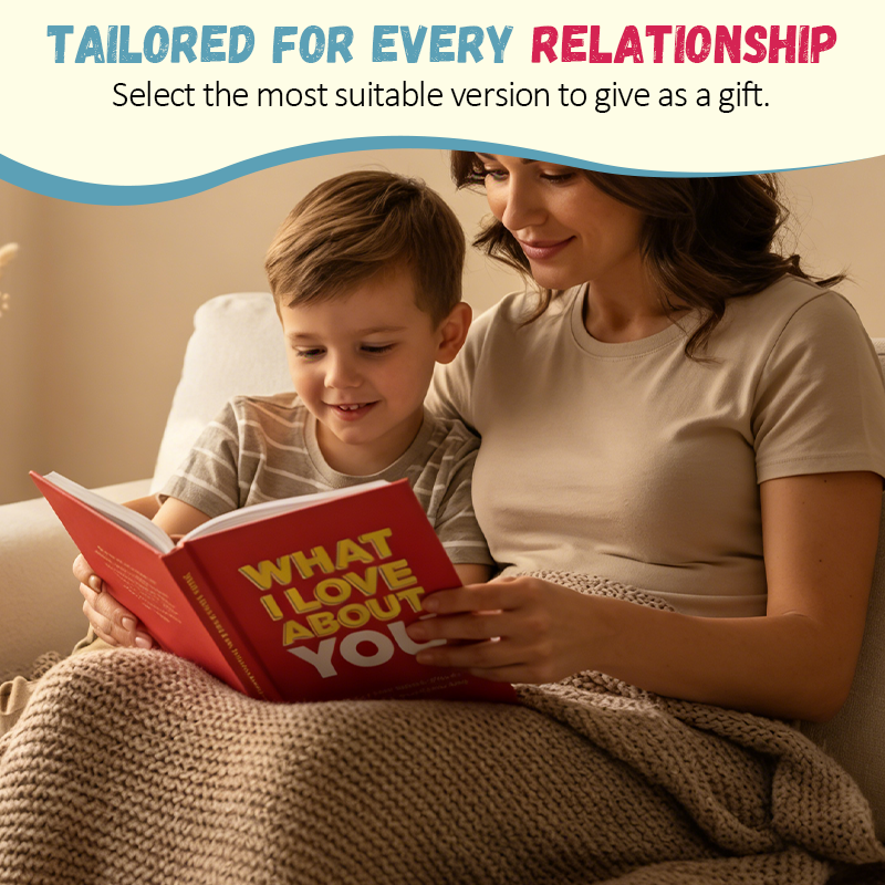 „Vad jag älskar med dig“ – personligt journalhjärta, en känslosam gåva till mamma, pappa och vänner 📖