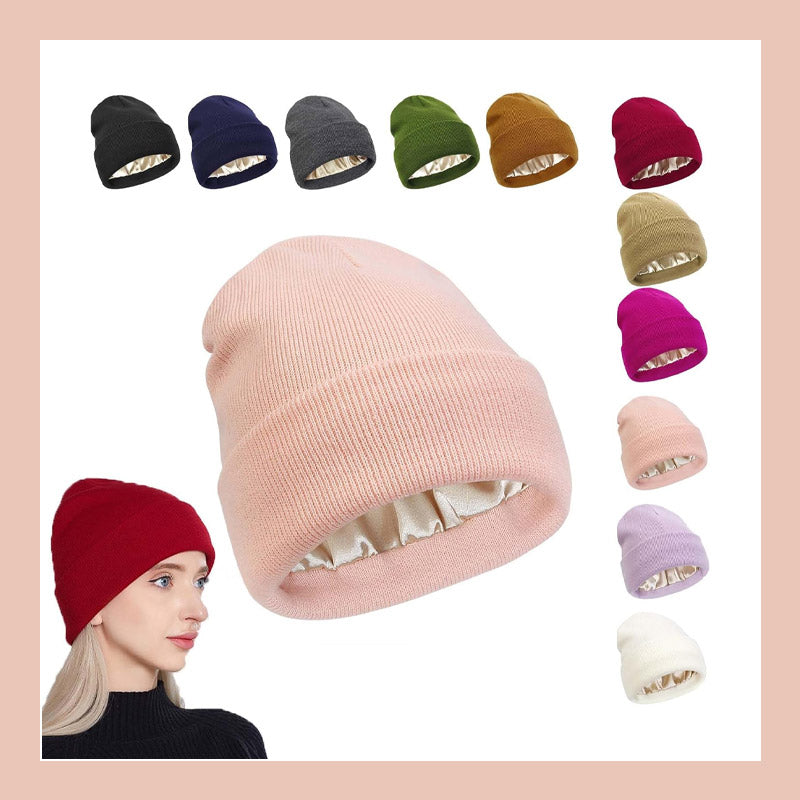 👒Ny modedam varm stickad möss💖